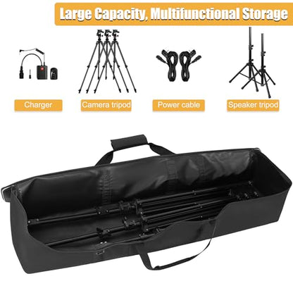 Multifunctional Tripod Bag 60 X 10.2 X 10.2 Inches / 152 X 26 X 26 cm Heavy Duty Tripod Carrying Case with Handle for Lights, Speakers, Cameras, Booms, Microphone Stands, Black - size: 60 X 10.2 X 10.2 Inch