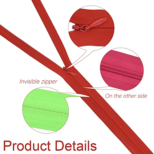 40Pcs Nylon Invisible Sewing Zippers, for DIY Handmade Garment Bags Home Textile Tailor Sewing Craft Sewer Crafter's Special 20 Color (30cm/12inch) - style: 30cm/12inch