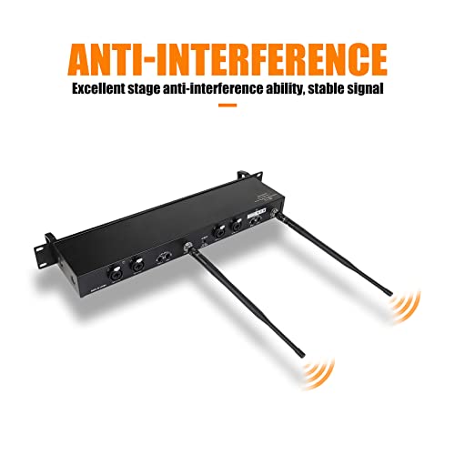 XTUGA RW2080 Wireless in Ear Monitor System,4 Bodypacks UHF IEM(572-599Mhz) - style: RW2080 4 Bodypacks