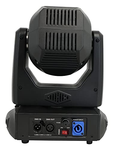 Rockville Rock SPOT 260W DJ Moving Head Light with ROCKFORCE W2 Controller | Wireless DMX, 120W, 5100 Lux, 14 Channels, Prism, 6 Gobos, 7 Colors, Zoom, Sound Activated, 192-Channel 2.4GHz, 2-items