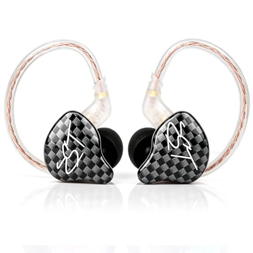 YINYOO KZ-ZST Hybrid Banlance Armature with Dynamic in-Ear Earphone 1BA+1DD HiFi Headset Wired Earbuds IEM Headphones Gaming Earbuds (Black-zst Without Microphone) - color: black zst no mic, size: Without Microphone, style: Without Microphone