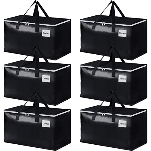 StorageRight Moving Bags, Moving Boxes, 93L 6-Pack Sotrage Bags Totes,Black - color: Black, size: 6 Pack