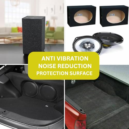 SAVUK Speaker Box Carpet Car Sub Woofer Trunk Liner Felt Black Fabric for RV, Boat, Truck, Automotive Interior, Marine, Home Floor (40" x 40" Anthracite) - color: 40" x 40" ANTHRACITE