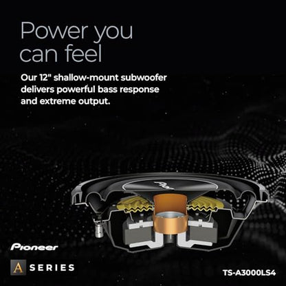 Pioneer A-Series TS-A3000LS4 Shallow-Mount 12" Subwoofer 1500W Max - size: 12" - 1500W, style: Shallow Mount Component Subwoofer