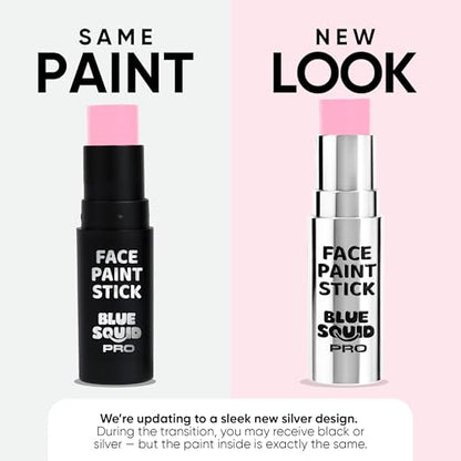 Blue Squid PRO Pastel Pink Face Paint Stick - Waterproof Body Paint for Adults & Kids Pink Eye Black Baseball, Eyeblack Softball -Hypoallergenic TwistUp NonToxic Makeup Stick for Cosplay, Sports & SFX - color: Pastel Pink