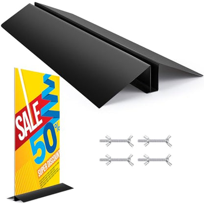 Blulu 1 Pcs 36 Inches Metal Floor Sign Stand Holder M Mount Holder Graphic Floor Standing Display Stand for Composite Foam Board, Acrylic Glass Sign, Base Only - size: 36 inches
