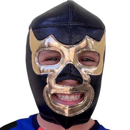 Make It Count (Pick your) Youth Kids Children Lucha Libre Luchador Wrestling Mask (Kids - Fit) - style: Gold Demon
