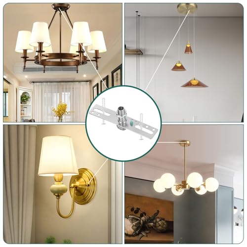 4 Inch Ceiling Light Fixture Mounting Bracket Kit, 4 PCS Light Crossbar Mounting Bracket Universal Lamp Fixture Hardware Set Lighting Crossbar Kit Ceiling Lights Plate for Chandelier Wall Lights