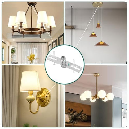 4 Inch Ceiling Light Fixture Mounting Bracket Kit, 4 PCS Light Crossbar Mounting Bracket Universal Lamp Fixture Hardware Set Lighting Crossbar Kit Ceiling Lights Plate for Chandelier Wall Lights