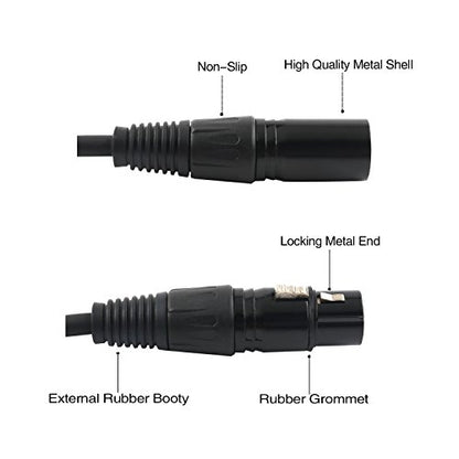 XLR Splitter Cable, 1 Female to 2 Male Patch Microphone Cable XLR Y Splitter Cable Balanced Splitter Cord (3 Pin Male to 1 Female)- 5 Feet - size: 5 Feet