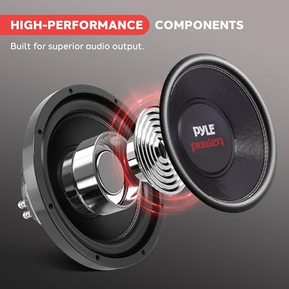 Pyle 12" Car Audio Speaker Subwoofer - 1600W High Power Bass Surround Sound Stereo Subwoofer Speaker System, Non-Press Paper Cone, 90 dB, 40 Ohm, 60 oz Magnet, 2'' 4 Layer Voice Coil, Black - PLPW12D