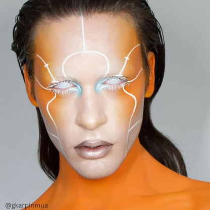 Mehron Makeup Liquid Makeup - ORANGE, Face & Body Paint | 1 Fl oz Water-Based Face Paint & Body Paint Perfect for Halloween & Cosplay. Air Brush Compatible. Vegan & Made in the USA. - color: Orange