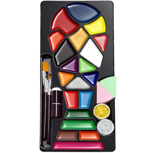 20 Colors Face Painting Kit for Kids & Adults, Non‑Toxic Face Paint Set