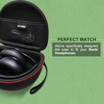 Case for Beats Studio Pro/Solo 4/Studio3/Solo3 Wireless Headphone Red | Hard Carrying Travel Case for Beats Studio Pro/Solo 4/Studio3/Solo3 Wireless Headphone - color: Red
