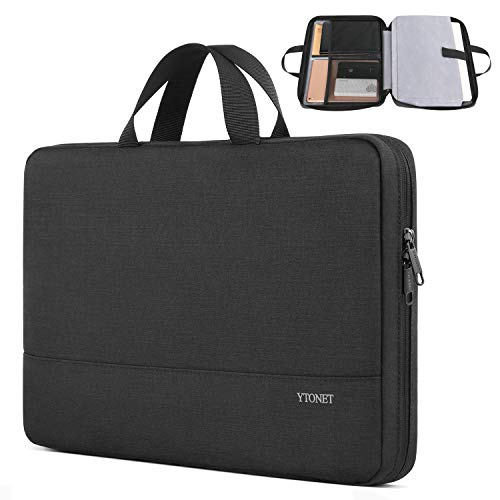 Ytonet Laptop Sleeve Case 13 13.3 Inch,TSA Slim Laptop Cover with Handle - color: Black, size: 13-13.3 in