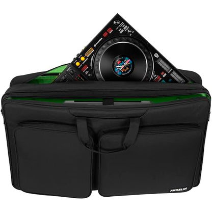 AKOZLIN Multi-layer Controller Gig Bag Padded Mixer Carry Case Fits for Pioneer RX/NI Traktor Kontrol S8/DDJ SX SX2 SX3/DDJ 800/DDJ FLX6/DDJ 1000 1000SRT/Denon MC7000 - size: 28.4"X16.5"X 5.9" for DDJ SX/1000