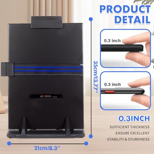 Resulzon Paper Stand Document Holder with 7 Adjustable Positions, Paper Holder Stand for Desk When Typing for Reading A4 Letter, Books, Receipts, Sheet Music, Textbooks