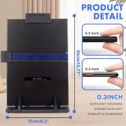 Resulzon Paper Stand Document Holder with 7 Adjustable Positions, Paper Holder Stand for Desk When Typing for Reading A4 Letter, Books, Receipts, Sheet Music, Textbooks