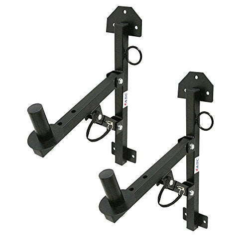 American Sound Connection S022 (2) Pro Audio DJ Speaker Stand Wall Fixed Mount Bracket Holder Adjustable Adapter Pair