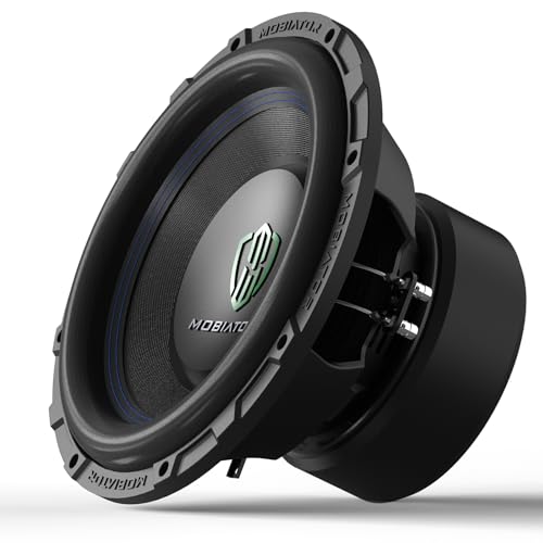 MOBIATOR-12 Inch Car Subwoofer 2000W Max 500W RMS, Dual Magnets(135Oz), 3 Inch Black Voice Coil, Dual Spider, 4 Ohm Heavy Gauge, Easy to Install, Black-S324 (MB-S324)