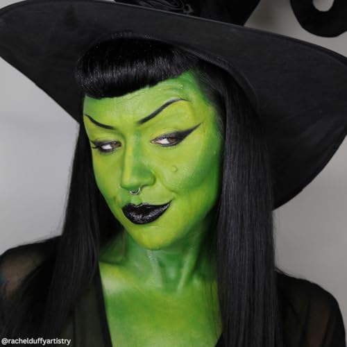 Mehron Makeup Tri-Color Halloween Makeup Palette - WITCH | 7 Shades of Mehron Greasepaint in 1 Easy to Use Palette. Perfect for Quick Costume Looks. Cruelty Free & Made in the USA. - color: As Shown
