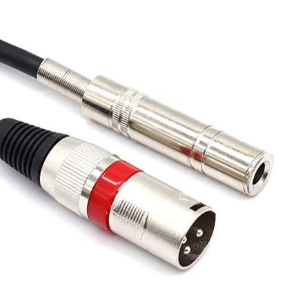 6.35 mm 1/4" Female to XLR Male Adapter Cable,Quarter inch TS/TRS to XLR 3 Pin Interconnect Cable (10Feet) - color: 6.35F-XLRM-3M