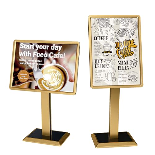 lesolar Adjustable Floor Standing Sign Holder Display, 21" x 29"Menu Stand | Aluminum Alloy Heavy Duty Pedestal Sign Stand, Menu Poster Message Advertisement Display Holder for Restaurant Cafe Hotel
