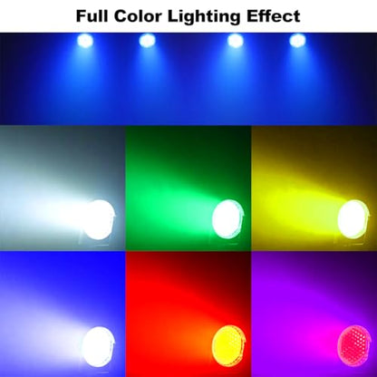 DJANT Stage Lights 60 LED RGBW Par Lights, Party DJ Disco Strobe Light, Remote Control & DMX Control Sound Activated for Home Room Dance Party Birthday Karaoke Halloween Christmas