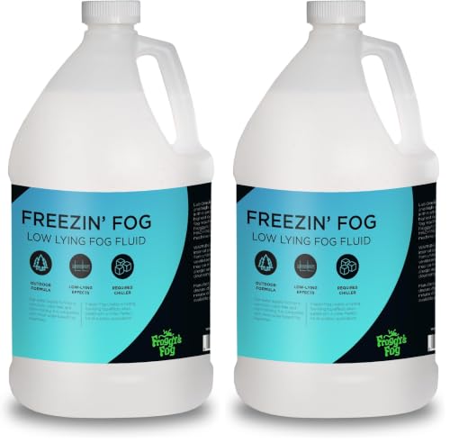 Froggy's Fog Freezin Fog, Low-Lying Ground Fog Fluid for Professional and Home Haunters, Theatrical Effects, and More, 1 Gallon (Pack of 2) - size: 128 Fl Oz (Pack of 2)