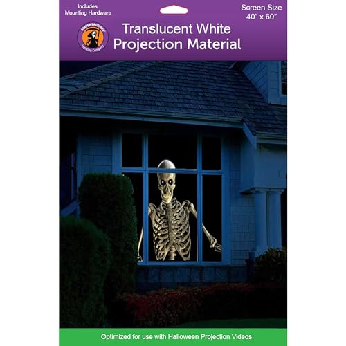Holographic Rear Projection Screen with Mounting Hardware for Projecting Halloween Videos (40" x 60" White) - size: 40" x 60 " White