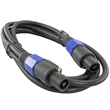 12 Gauge Speakon Compatible Speaker Cables 2 Cable Pack (10 Foot Each speakon to speakon) - color: Speakon to Speakon, size: 10ft
