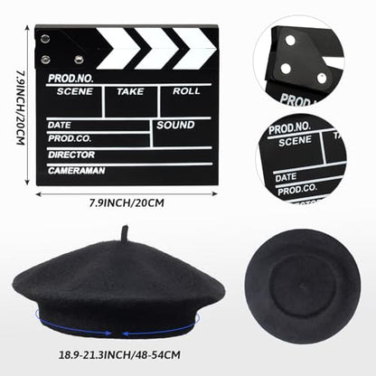 Yewong 4 Pieces Kids Director Costume Accessories Set for Filmmaker Awards Career Day Dress up Movie Night Party Supplies - color: Set B