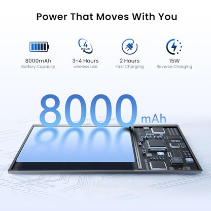 UPERFECT 15.6" 1080P Wireless Portable Monitor with Battery 8000mAh | Travel Monitor w/ Wireless Keyboard/Sleeve/Stand/VESA, External Second Screen for Laptop, PC, Phone, Support AirPlay Miracast - size: 15.6