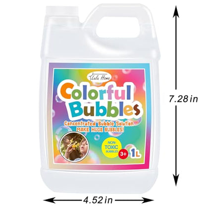 Lulu Home 2 Packs Bubble Concentrated Solution, White Bottle | 1 L/ 33.8 OZ, for Kids Bubble Machine, Giant Bubble Wand, Bubble Blower Toys, Birthday Party Favors - color: White