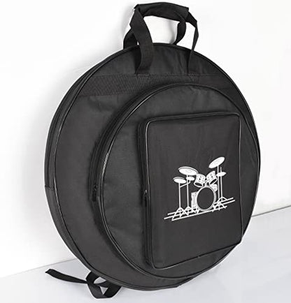 Tosnail 22" Cymbal Gig Bag with Carry Handle, Durable Shoulder Straps and Double Pockets, Great for Dust-Proof Storage - size: 22 Inches