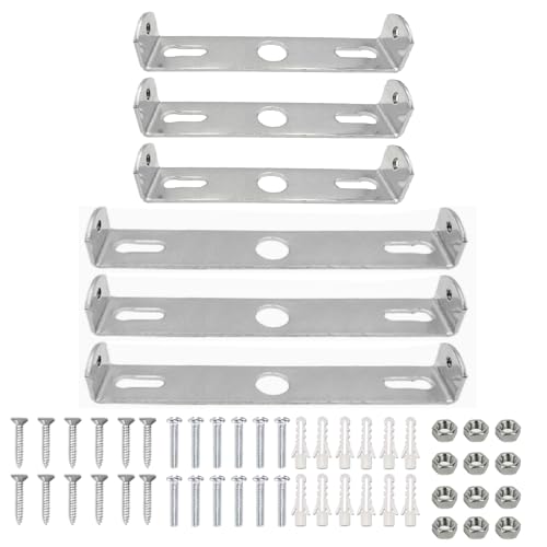 6 Sets Light Crossbar Kit, 4.1-4.5 Inches Light Fixture Mounting Bracket Square Kit, Universal Lamp Crossbar Hardware Set for Chandelier Outdoor Lighting and Ceiling Pendant