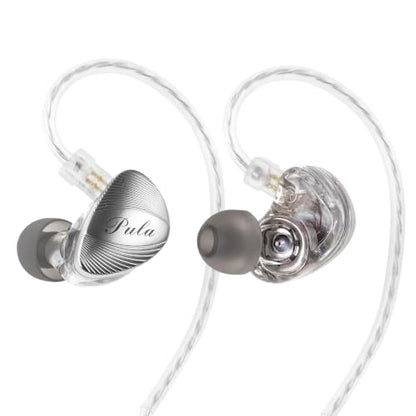 Pula ARC IEM Wired Earbuds, 10mm PET Dynamic Driver In Ear Monitor, 3.5mm | wired in-ear monitors, aluminum faceplate, balanced tuning and clear vocals, detachable 2-pin cable, music, travel, gaming