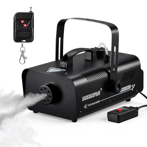 1000W Fog Machine with Timer 1L Tank Wireless Smoke Maker | 5000 CFM Output, 9-16ft Fog Range, Overheat Protection, Perfect for Halloween Parties Concerts Photography Clubs - color: BF-01/1000W