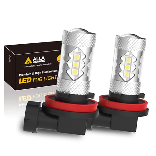 Alla Lighting H11 H8 LED Bulbs, 3000K Golden Yellow H16 Fog Lights or Daytime Running Lights(DRL) Lamps, 360° Xtreme Super Bright High Power 3030 SMD Replacement for Cars,Trucks, SUVs, Vans - size: H11 H8 H16