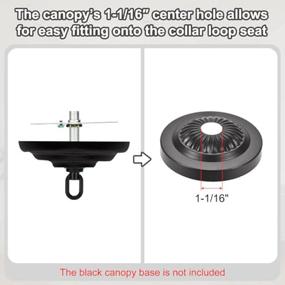 2 Set 4" Universal Light Fixture Cross Bar Kit 1/4 IP Black | Center Ceiling Light Plate Mounting Hardware Repair Set - color: Black