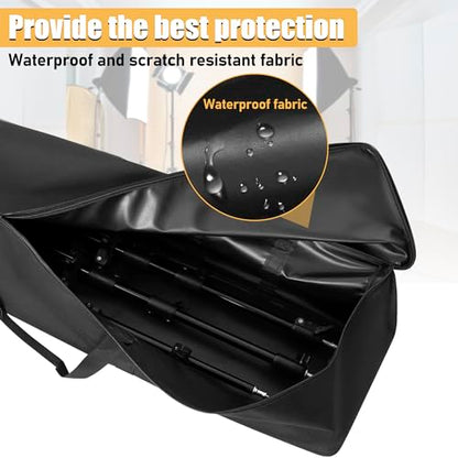 Multifunctional Tripod Bag 40 X 9.5 X 9.5 Inches / 101.5 X 24 X 24 cm Heavy Duty Tripod Carrying Case with Handle for Microphone Stands, Lights, Speakers, Cameras, Booms, Black - size: 40 X 9.5 X 9.5 Inch