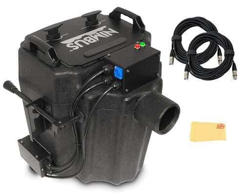 CHAUVET DJ Nimbus Dry Ice Machine Bundle with Gearlux DMX Cables and Austin Bazaar Polishing Cloth