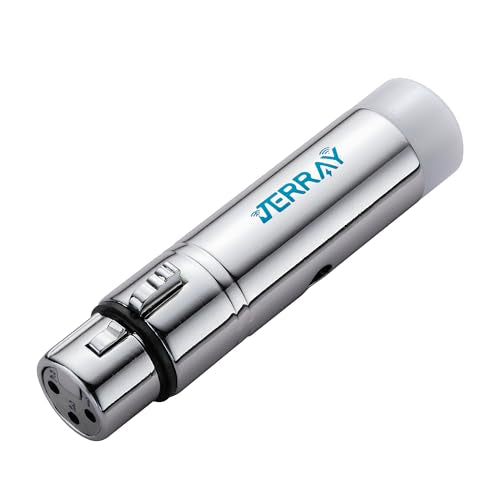 JERRAY DMX Wireless 2Pcs 2.4G DMX512 1Pcs Female Receiver 1Transmitter for DMX Transmitter Light Controller, DJ Equipment, LED Stage, Bar, Disco, Theater, Concert, PAR Effect Lamp, Silver