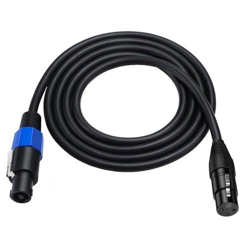Speakon to XLR Speaker Cable, XLR Female to Speakon Male Adapter, 1.8M/6Feet with Twist Lock for DJ/PA Speakers - color: Speakon to XLR female 1.8M/6Feet