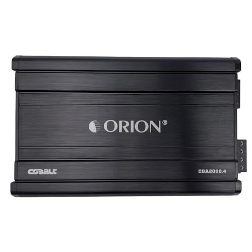 ORION CBA2000.4 Cobalt High Efficiency 4-Channel Class A/B Amp, 2000W | 300W RMS, Adjustable Low/High Pass, Bass Boost, High Output Amplifier, 2/4 Ohm Stable, MOSFET Power - color: BLACK, style: 4-Channel - 2000 Watts