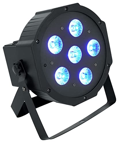 Rockville Battery PAR 61 36W Rechargeable RGBWA+UV DMX Wash Light, 25 Degree Beam, Replaceable Batteries, IR Remote, Sound-Activated, for DJs and Events | 12-18 Hour Battery Life, Stage Lighting, Remote Included, Sound Activated, Strobe, 6/10 DMX Channels