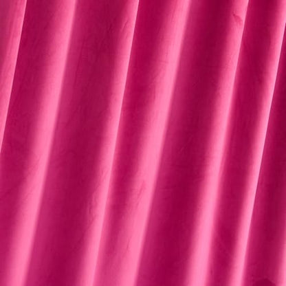 Hot Pink Velvet Curtain Set- Curtains with Bows for Living Room/Bedroom W52 x L84-inch, 2 Panels - color: Hot Pink, size: 52"W x 84"L (Pack of 2)