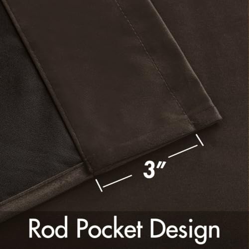 MIULEE Brown Velvet Curtains 84 Inch Long 2 Panels, W40 x L84 | Luxury Super Soft, Thermal Insulated, Room Darkening Drapes, Rod Pocket Design, Window Curtains for Bedroom Living Room - color: Brown, size: 40"W x 84"L (Pack of 2)