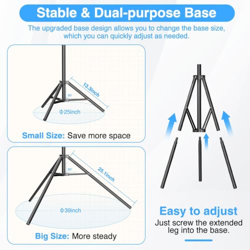 EMART T Shape Backdrop Stand 8.5x5.4ft, Green Screen Photo Banner Stand | Backdrop Holder frame with Water Bag and 4 Clamps Photography Background Support Kit for Party, Wedding, Photoshoot, Balloon