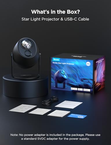 Govee Star Light Projector with 3 Aurora Flowing Effects | Works with Matter and Alexa, 52 Scene Modes, 18 White Noise Options, LED Night Light Projector for Bedroom, Without Plug - style: Aurora